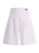 Bermuda per bambina Monnalisa bianco con pieghe - Rubino Kids