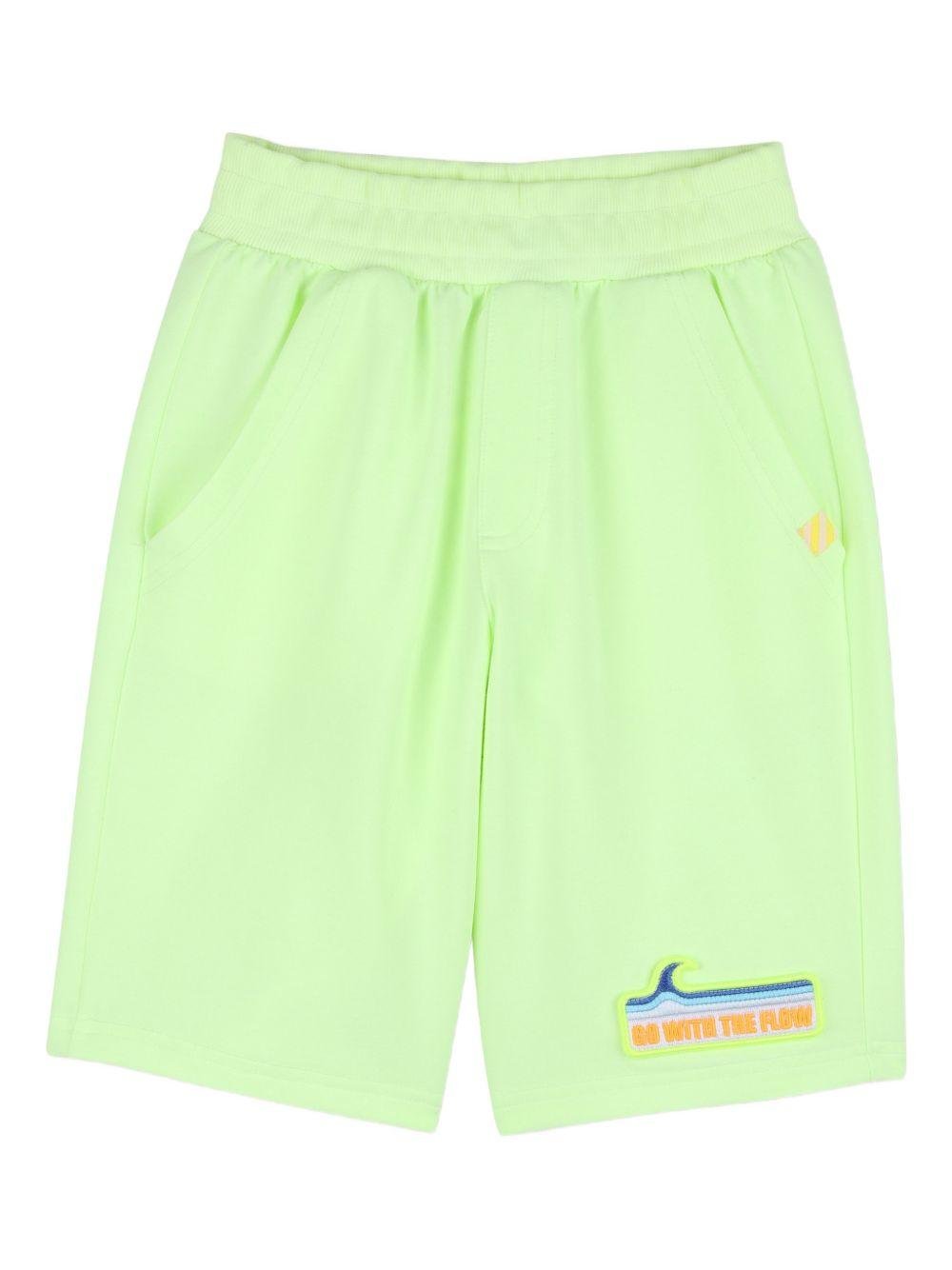 Bermuda per bambino Billieblush verde con applicazione - Rubino Kids