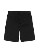 Bermuda per bambino Emporio Armani Kids blu con placca logo - Rubino Kids