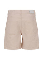 Bermuda per bambino MSGM Kids beige in denim con effetto vissuto - Rubino Kids