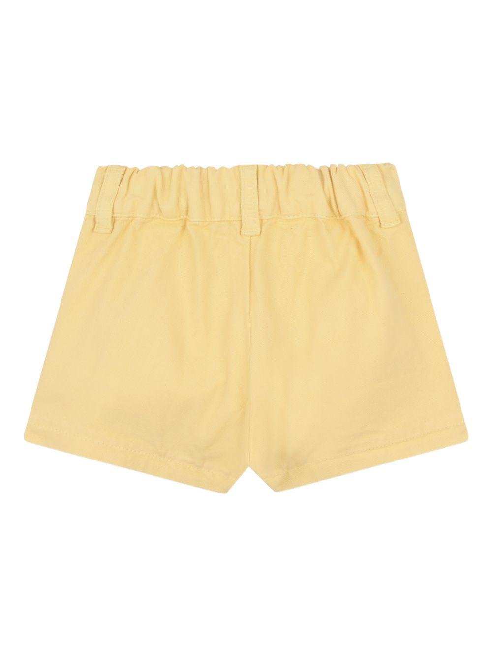 Bermuda per neonata Chloé Kids giallo con pieghe - Rubino Kids