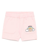 Bermuda per neonata Moschino Kids rosa con vita elasticizzata - Rubino Kids