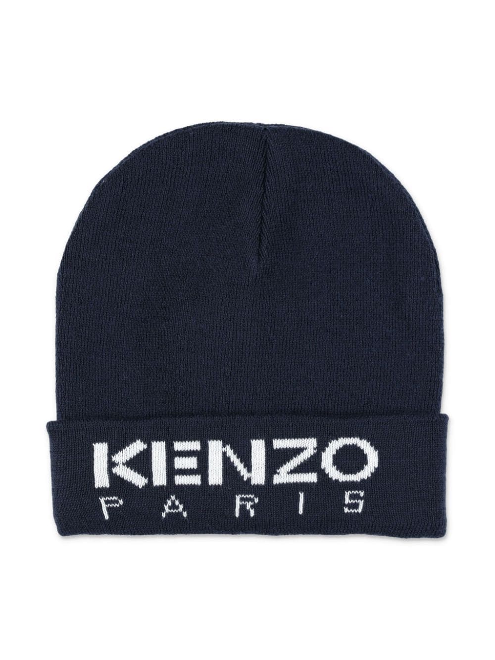 Berretto blu per bambino con logo a intarsi Kenzo Kids - Rubino Kids