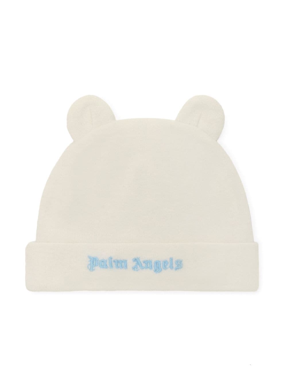 Berretto con ricamo logo per neonato Palm Angels Kids bianco con corona rotonda - Rubino Kids