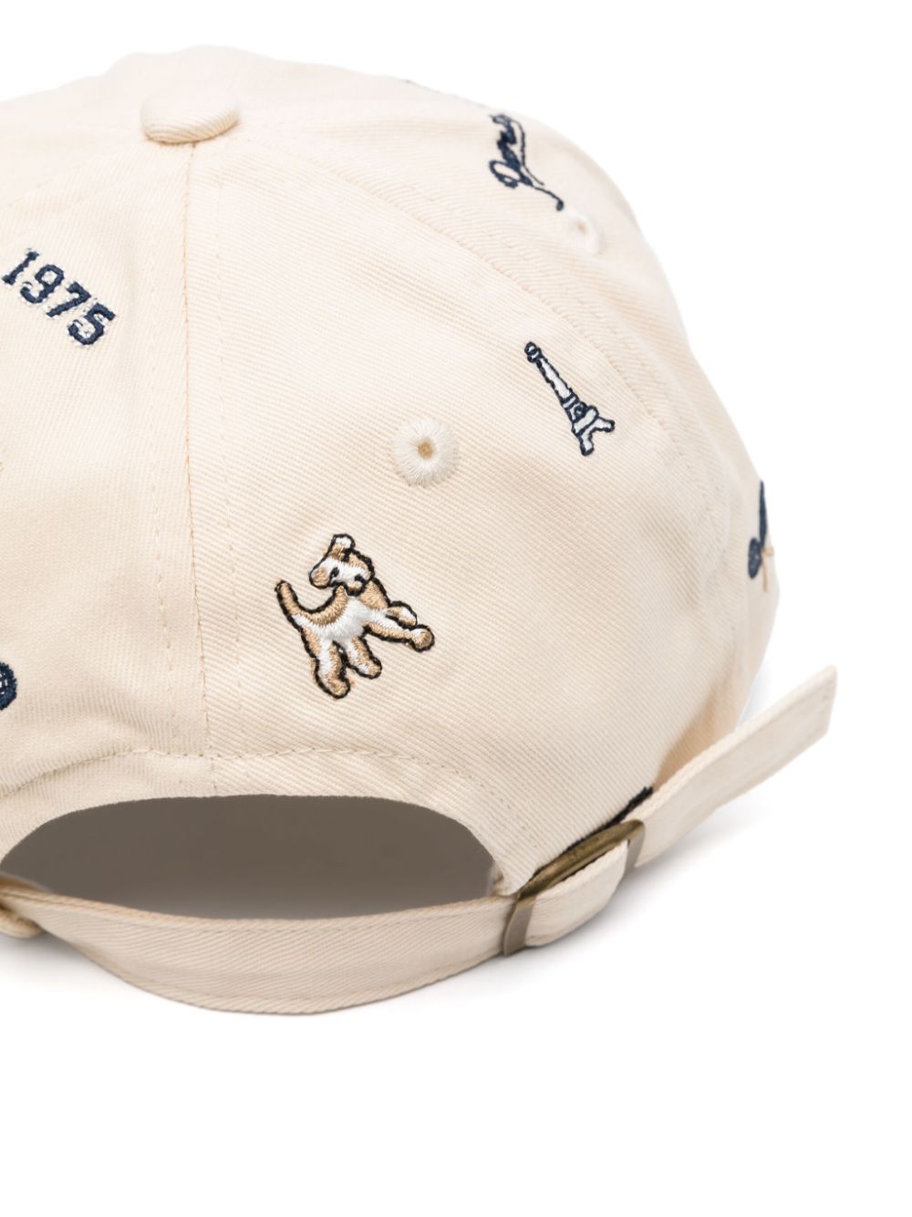 Berretto da baseball ricamato per neonato Bonpoint beige con visiera curva - Rubino Kids