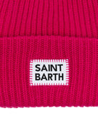 Berretto per bambina MC2 Saint Barth Kids fucsia con toppa logo - Rubino Kids