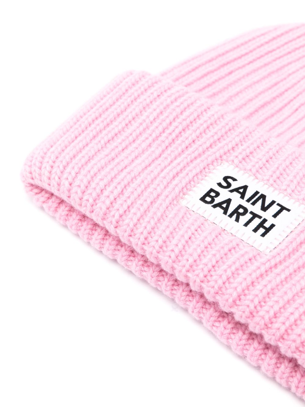 Berretto per bambina MC2 Saint Barth Kids rosa con toppa logo - Rubino Kids