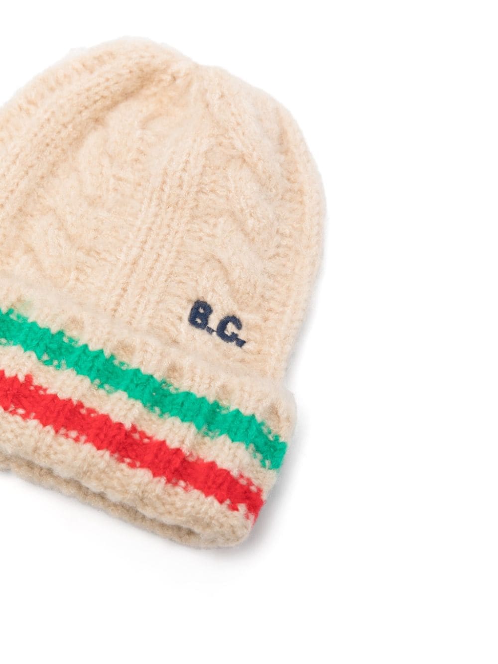 Berretto per bambino Bobo Choses beige con logo laterale - Rubino Kids