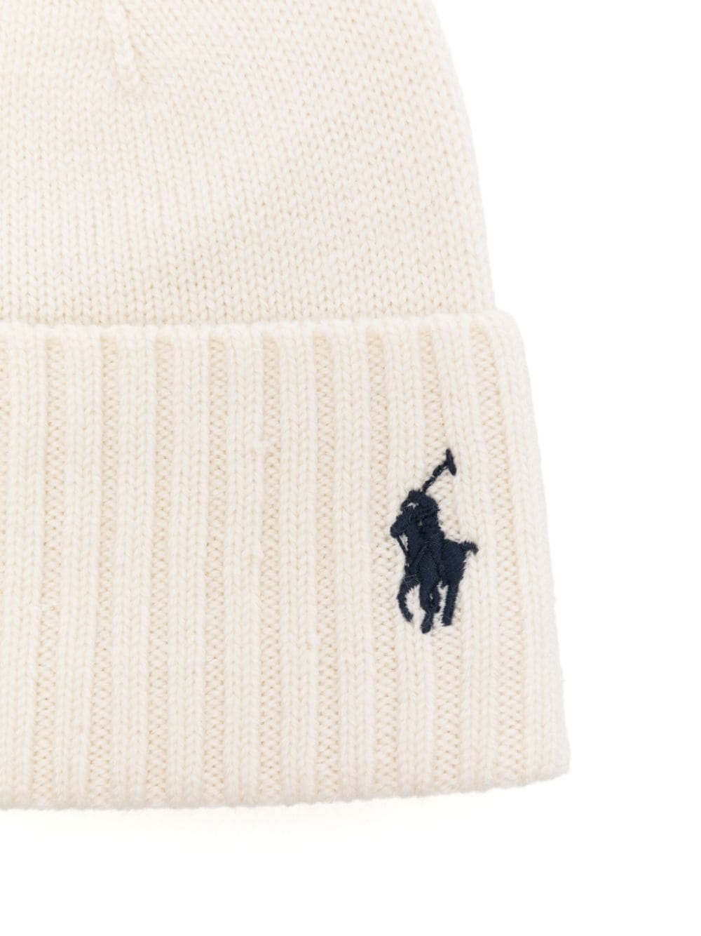 Berretto per bambino Ralph Lauren Kids bianco con motivo Polo Pony - Rubino Kids