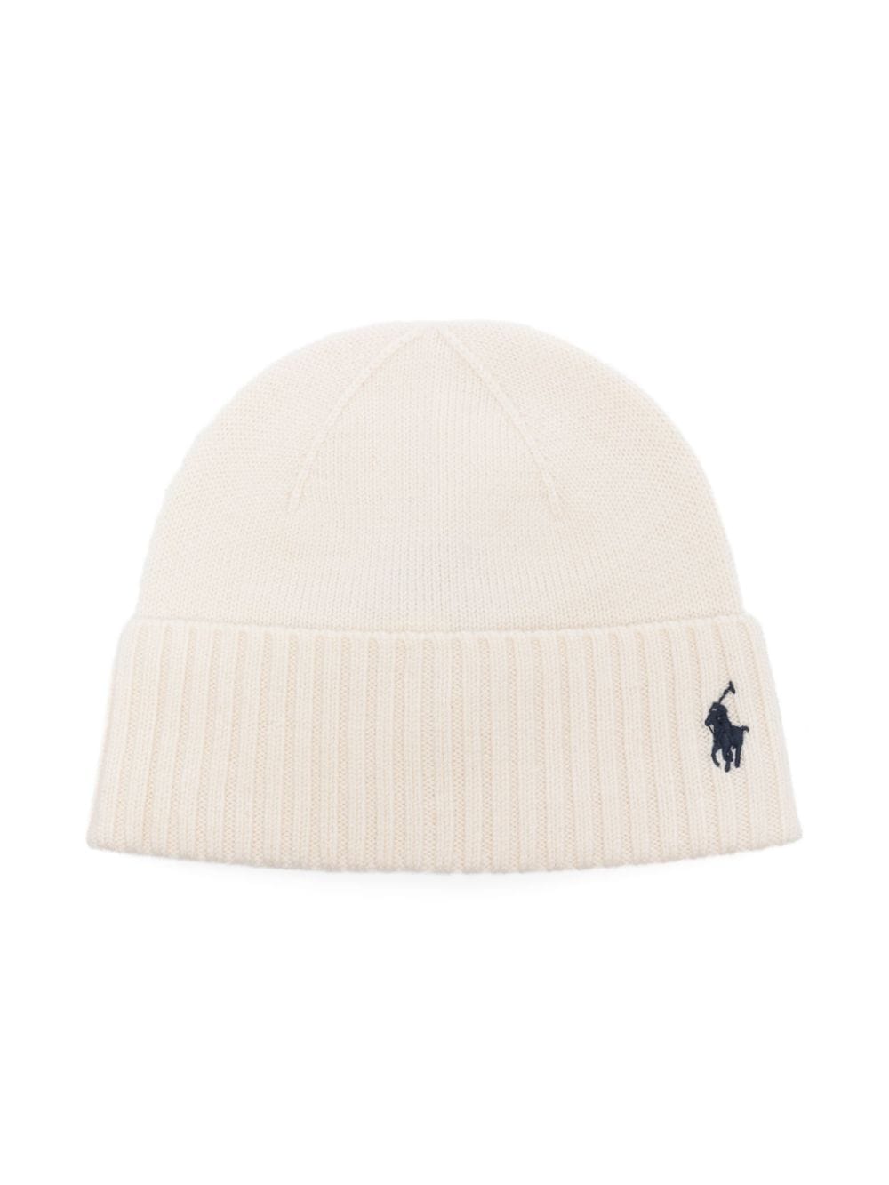 Berretto per bambino Ralph Lauren Kids bianco con motivo Polo Pony - Rubino Kids