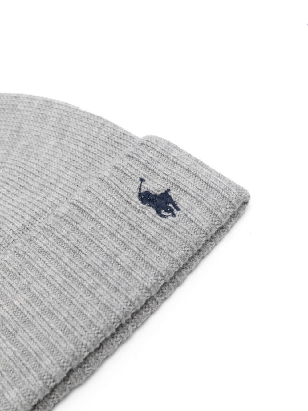 Berretto per bambino Ralph Lauren Kids grigio con motivo Polo Pony - Rubino Kids