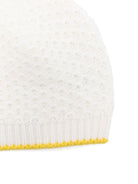 Berretto per neonati Gensami Kids bianco con finiture testurizzate - Rubino Kids