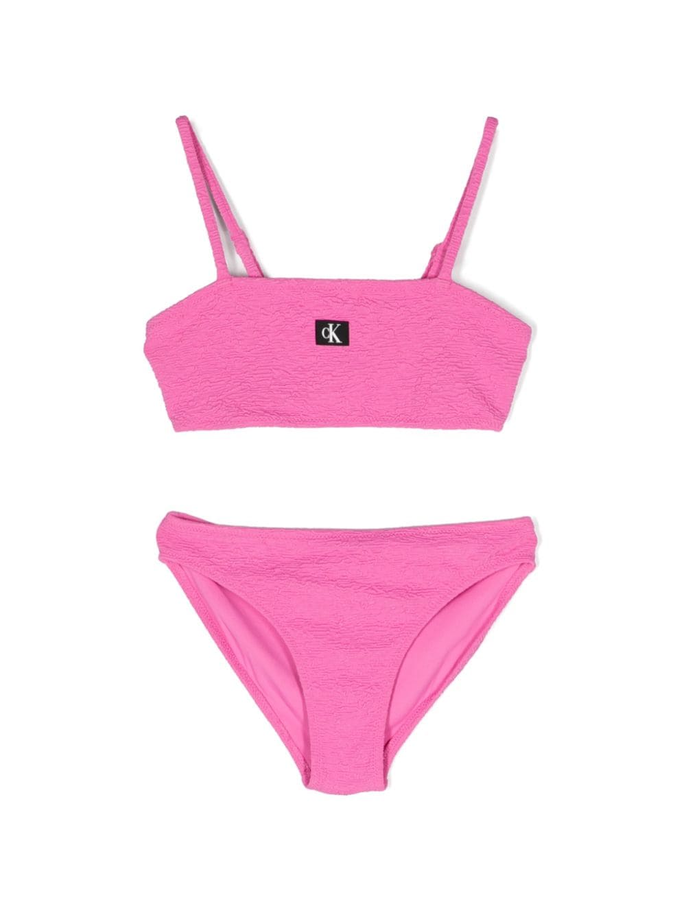 Bikini a fascia increspata - Rubino Kids