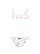 Bikini per bambina MC2 Saint Barth Kids beige con stampa a stella marina - Rubino Kids