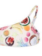 Bikini per bambina Molo bianco con motivo frutta - Rubino Kids