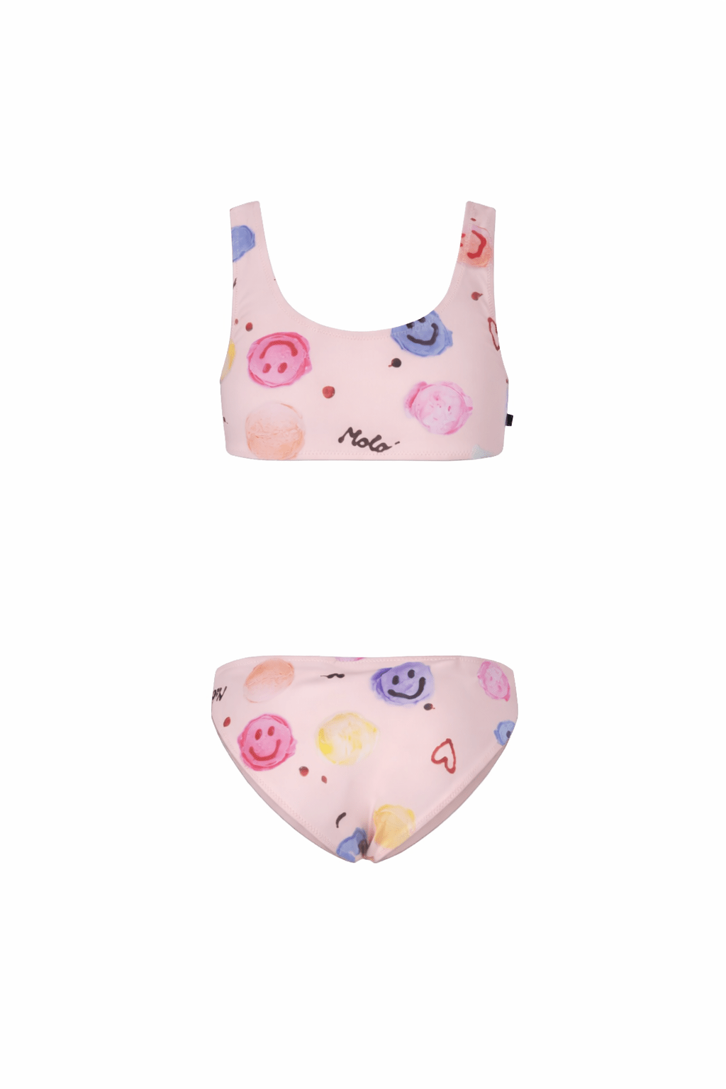 Bikini per bambina Molo Kids bianco a scollo ampio - Rubino Kids
