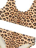 Bikini per bambina Molo marrone con stampa leopardata - Rubino Kids