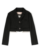 Blazer crop con ricamo - Rubino Kids