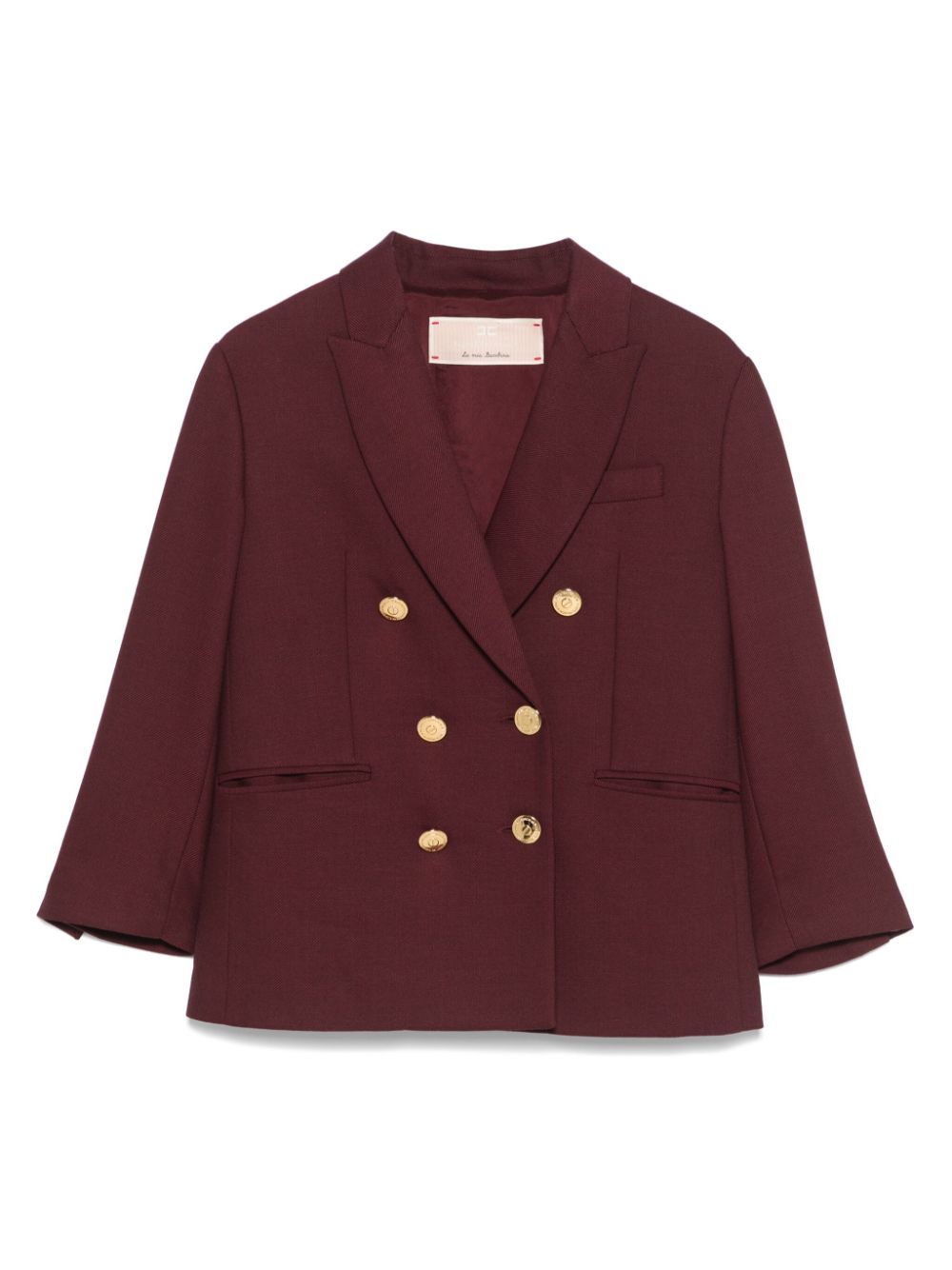 Blazer doppiopetto per bambina Elisabetta Franchi La Mia Bambina rosso a maniche lunghe - Rubino Kids