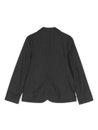 blazer monopetto in fantasia gessata - Rubino Kids