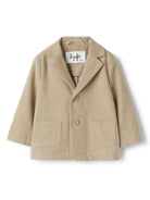 Blazer monopetto per neonato Il Gufo beige con doppio spacco posteriore - Rubino Kids