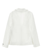 Blazer per bambina Monnalisa bianco con applicazione fiore - Rubino Kids