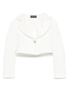 Blazer per bambina Monnalisa bianco con cut - out - Rubino Kids