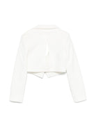 Blazer per bambina Monnalisa bianco con cut - out - Rubino Kids