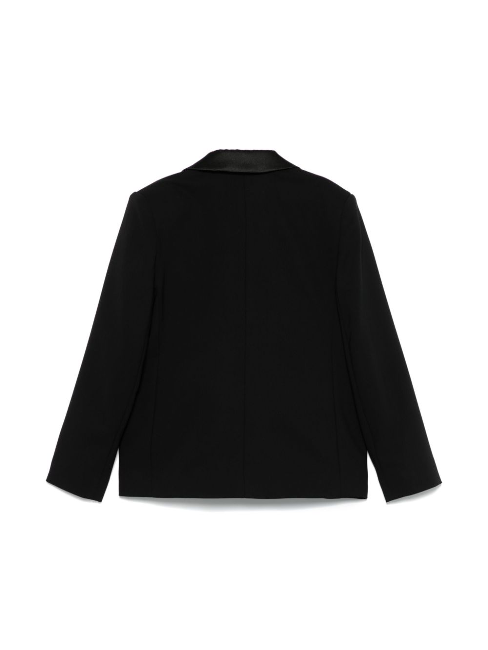 Blazer per bambina Monnalisa nero con revers satinati - Rubino Kids