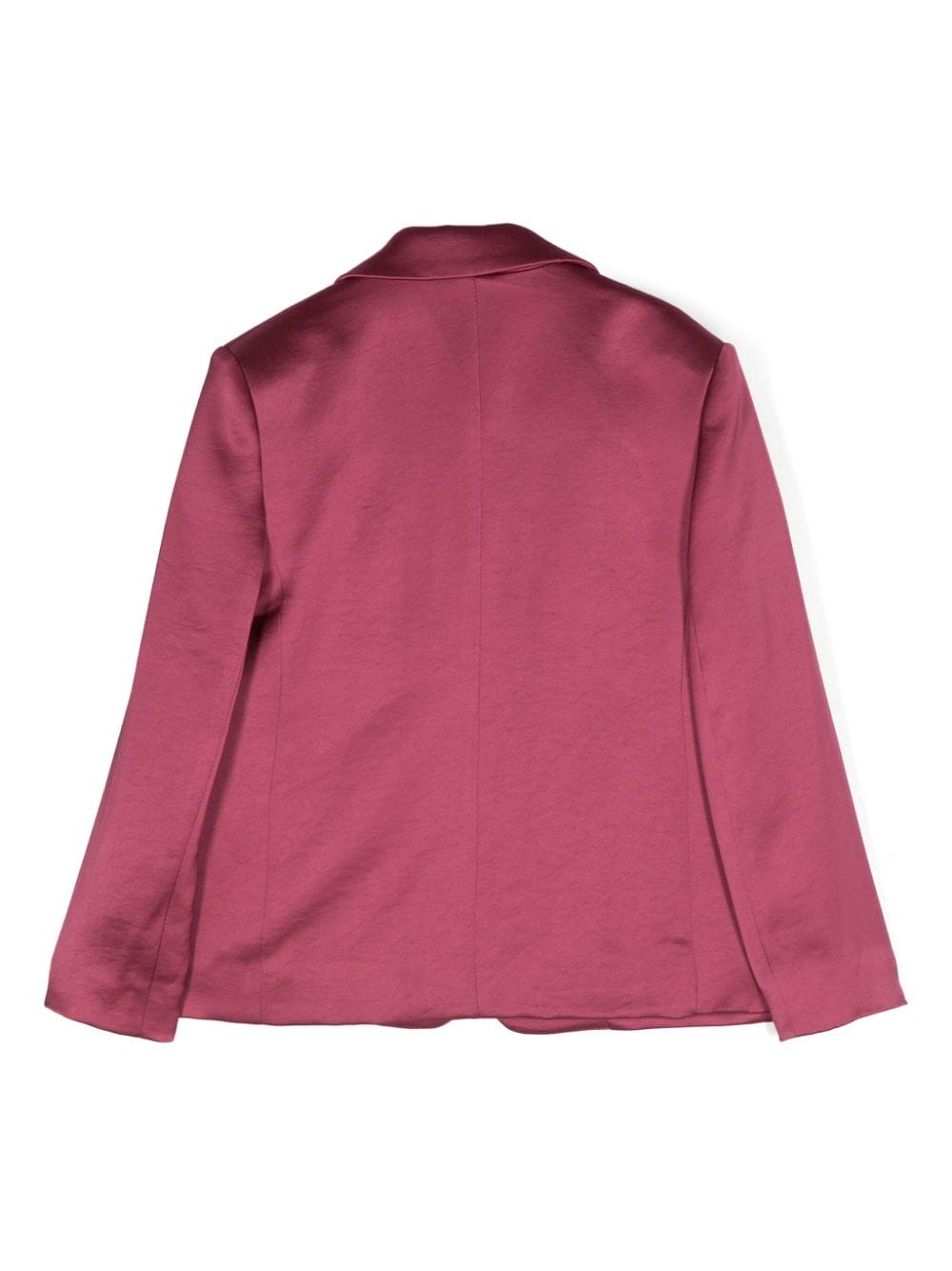 Blazer per bambina Monnalisa rosa monopetto in raso - Rubino Kids