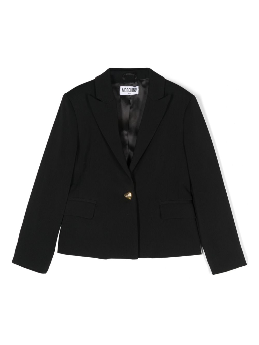 Blazer per bambina Moschino Kids nero modello monopetto - Rubino Kids