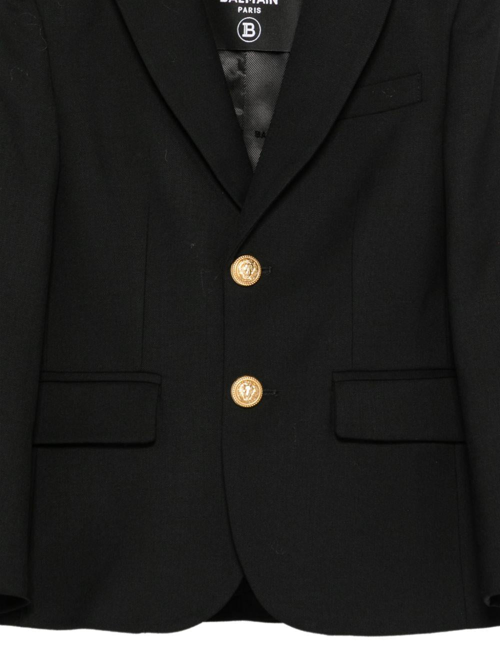 Blazer per bambino Balmain Kids nero con bottoni - Rubino Kids