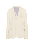 Blazer per bambino Dolce & Gabbana Kids beige con revers a lancia - Rubino Kids
