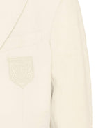 Blazer per bambino Dolce & Gabbana Kids beige con revers a lancia - Rubino Kids