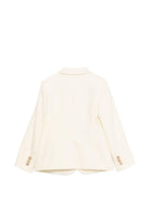 Blazer per bambino Emporio Armani Kids bianco con revers classici - Rubino Kids