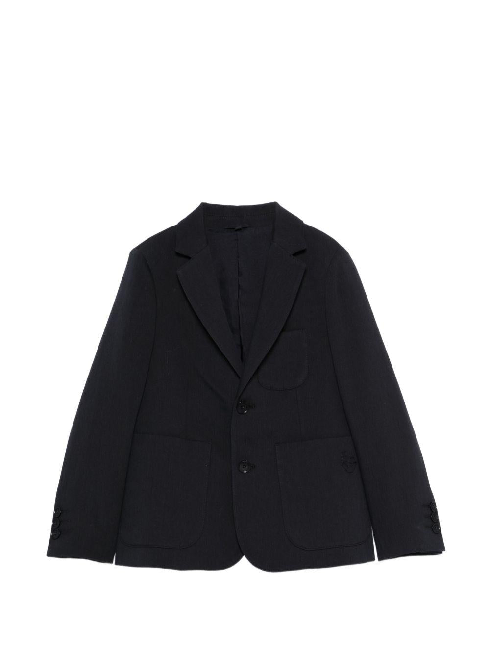 Blazer per bambino Emporio Armani Kids blu con revers classici - Rubino Kids