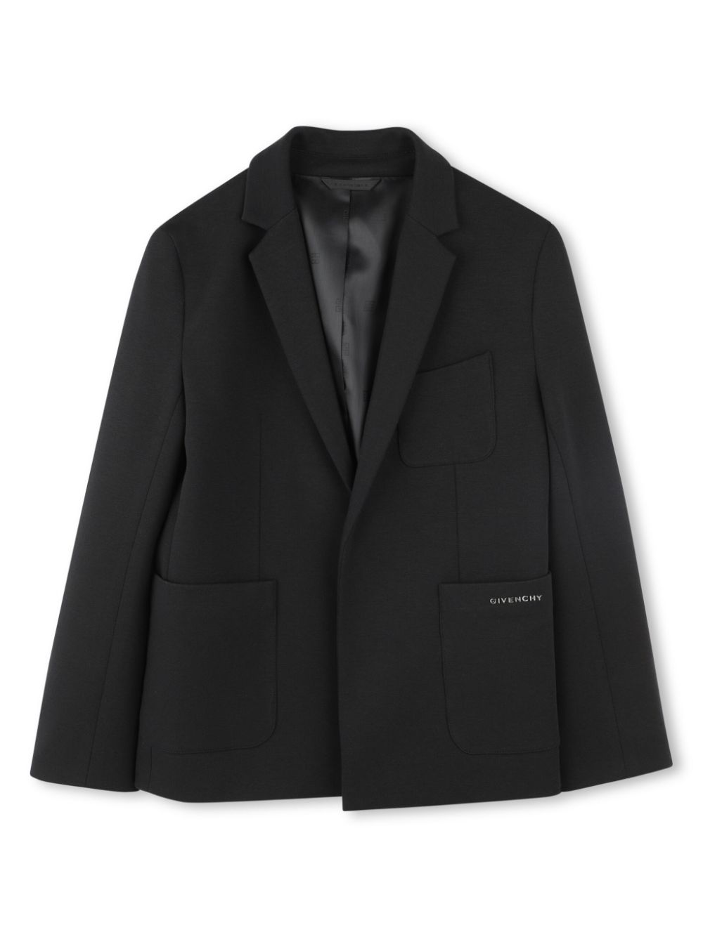 Blazer per bambino Givenchy Kids nero monopetto con chiusura frontale con abbottonatura - Rubino Kids