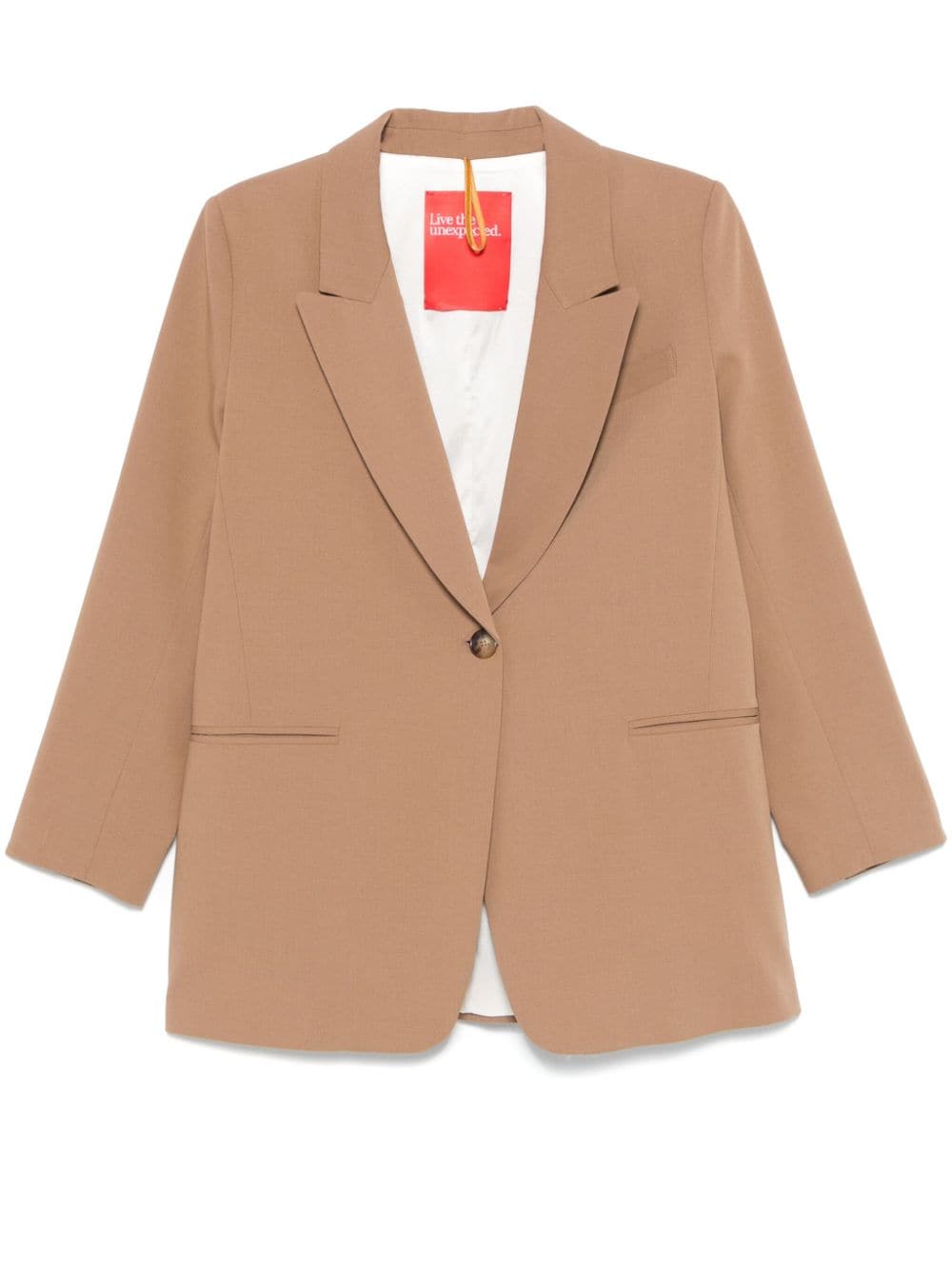 Blazer per donna Merci camel con chiusura frontale monopetto - Rubino Kids