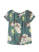 Blusa Augustina per bambina Bonpoint verde ardesia a fiori - Rubino Kids
