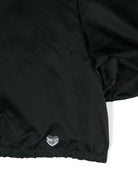 Blusa con maniche a palloncino per bambina Monnalisa nera con ciondolo con logo - Rubino Kids