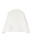 Blusa con ruches per bambina Scotch & Soda bianco con colletto arricciato - Rubino Kids