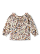 Blusa Gigi con stampa floreale per neonato Bonpoint multicolor con colletto con volant - Rubino Kids