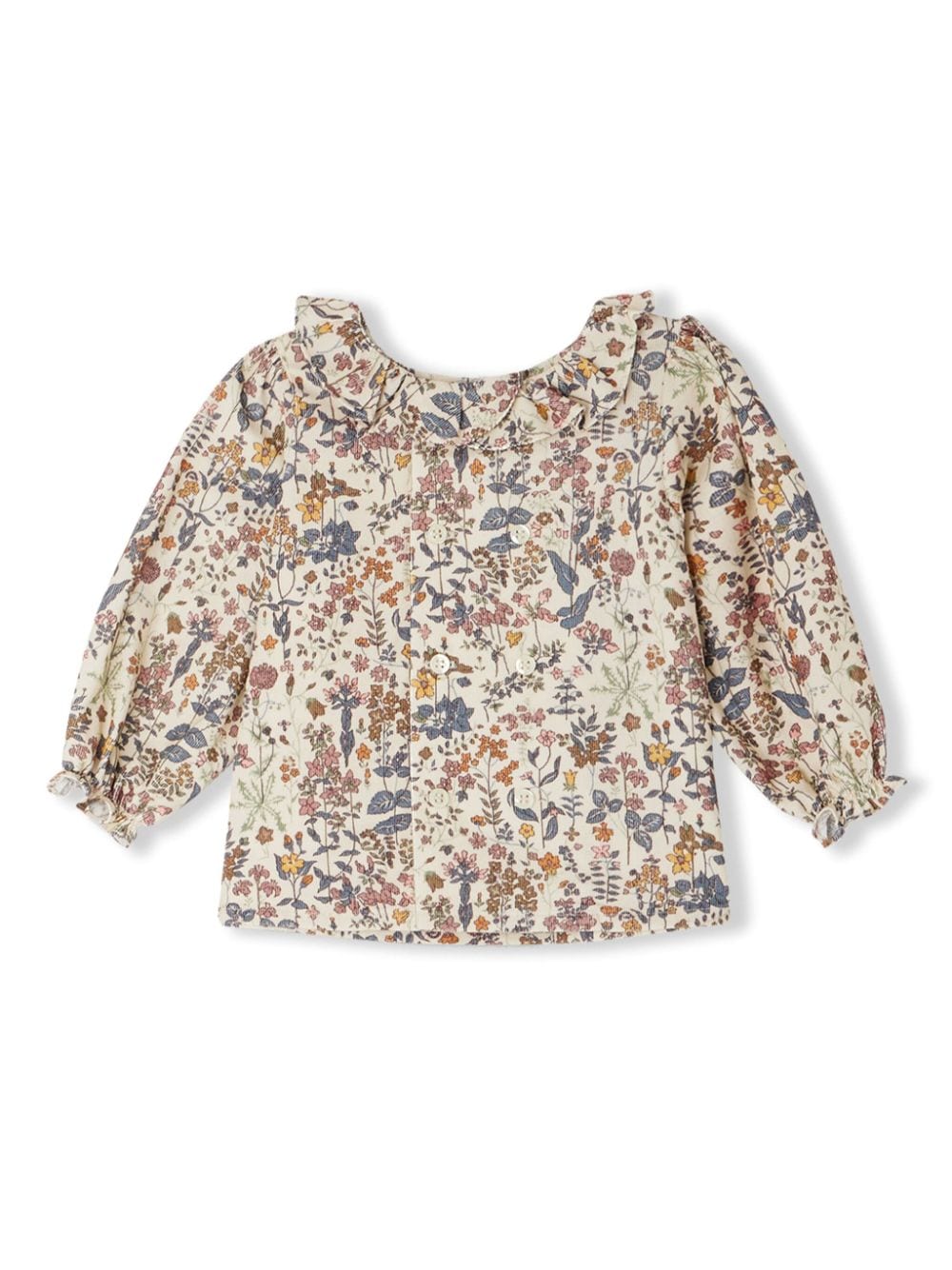 Blusa Gigi con stampa floreale per neonato Bonpoint multicolor con colletto con volant - Rubino Kids