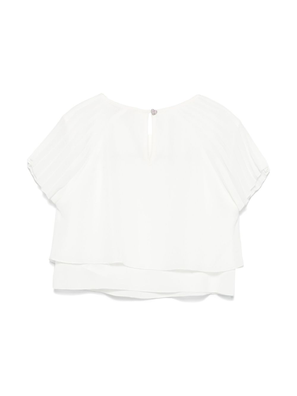 Blusa in crêpe de chine per bambina Monnalisa bianco - Rubino Kids