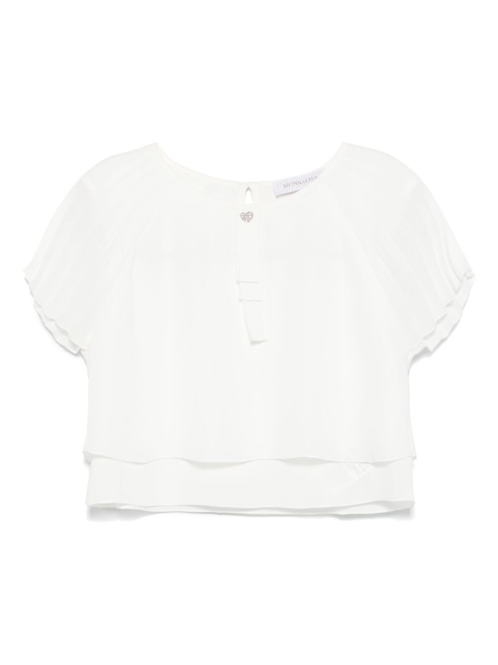 Blusa in crêpe de chine per bambina Monnalisa bianco - Rubino Kids