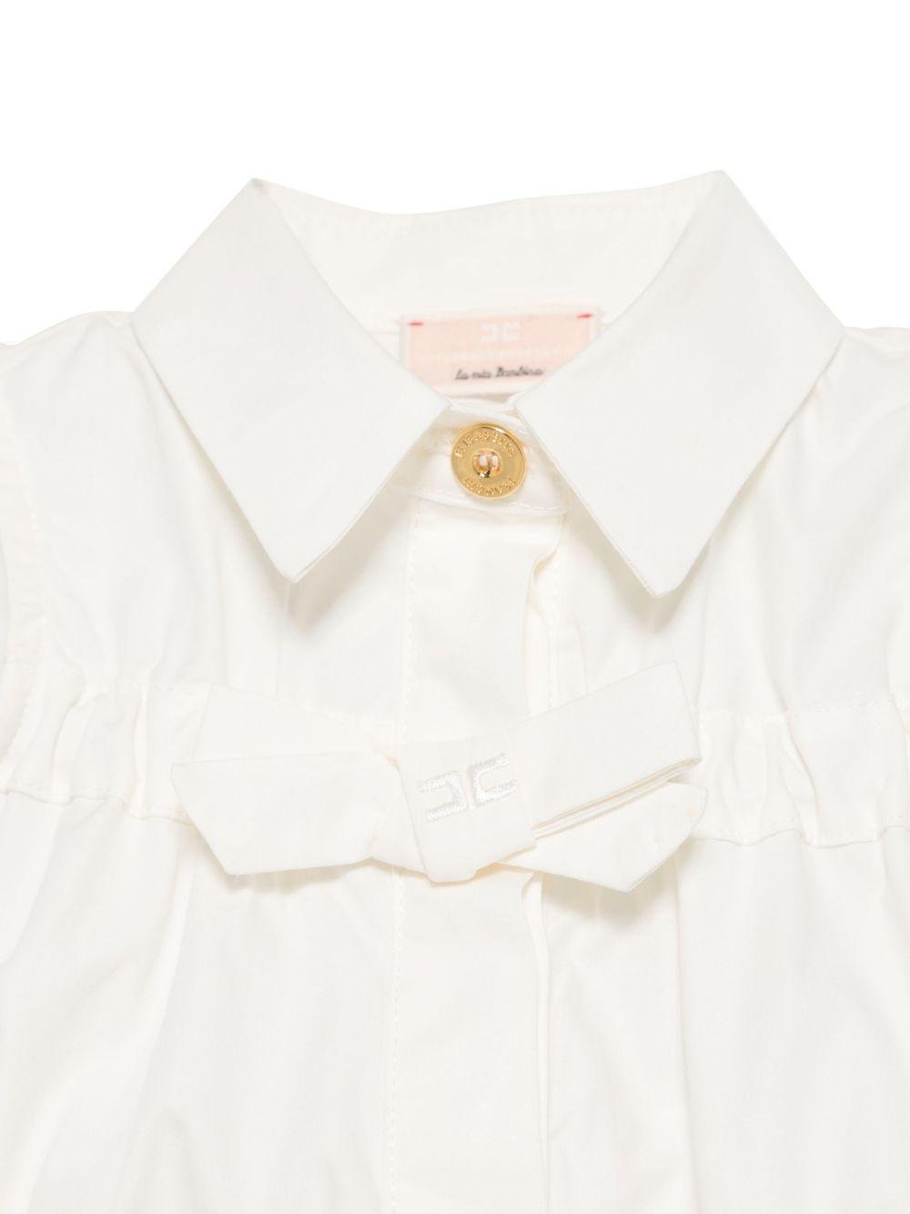 Blusa per bambina Elisabetta Franchi La Mia Bambina bianco in cotone - Rubino Kids