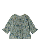 Blusa per neonata Bonpoint Blissi verde con motivo a fiori - Rubino Kids