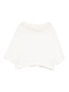Blusa per neonata Jesurum Baby bianca con colletto in pizzo - Rubino Kids