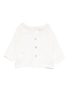 Blusa per neonata Jesurum Baby bianca con colletto in pizzo - Rubino Kids