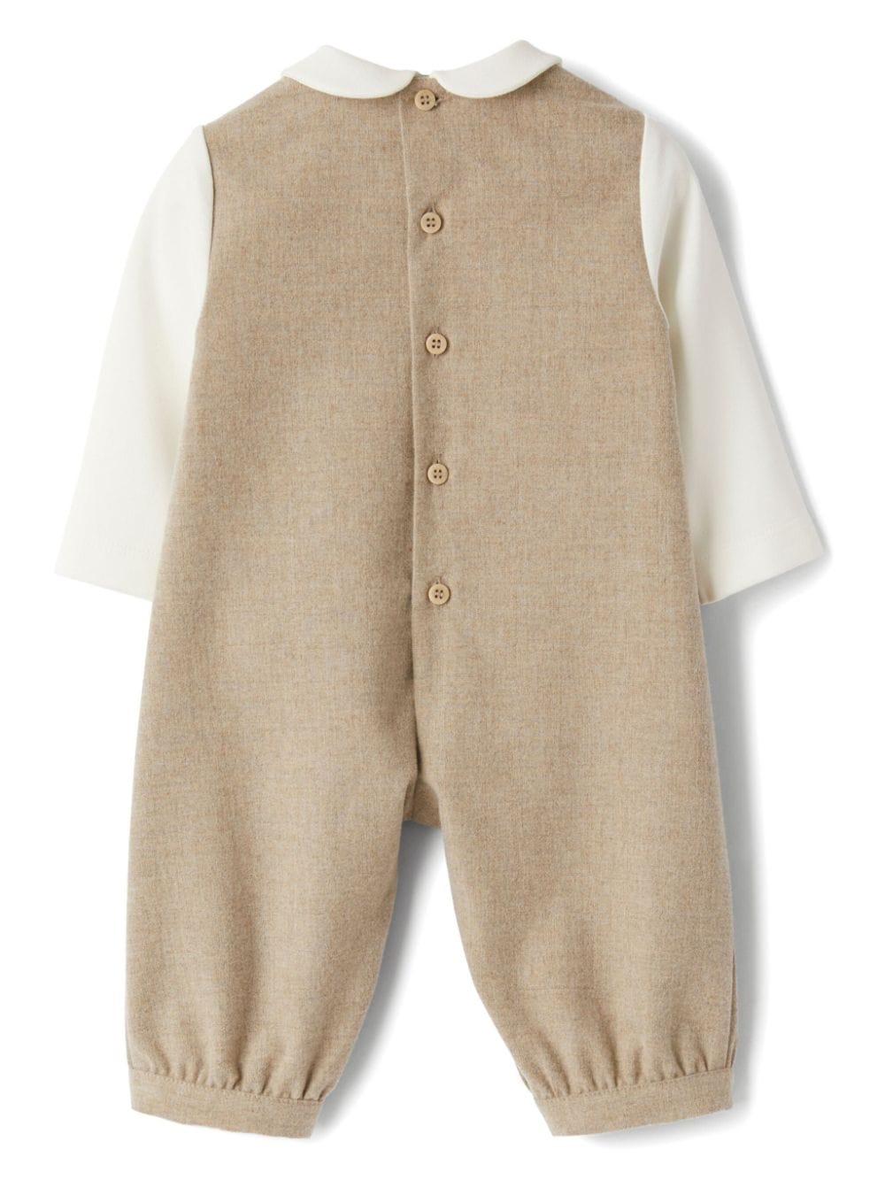 Body con ricamo logo per neonato Il Gufo beige con colletto alla pettorina - Rubino Kids